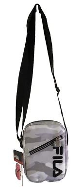 NWT FILA Womens Adjustable Mini Crossbody Shoulder Bag 4.5"x1.5"x6.6" Grey Camo - Image 1 of 2