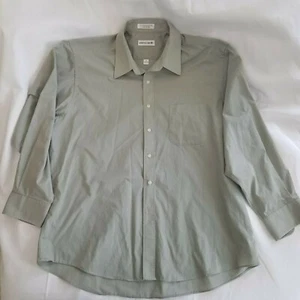 Pierre Cardin Shirt Men's Size 17(32/33) Long Sleeve Button Up Sage Green - Picture 1 of 10