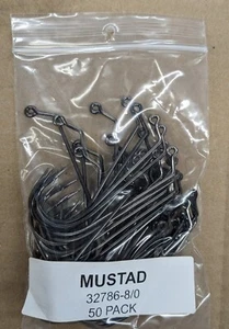 Mustad Sinker Vorrichtung Form Haken 37286BRANDNEU Größe 8/0 (50er-Pack) - Bild 1 von 1