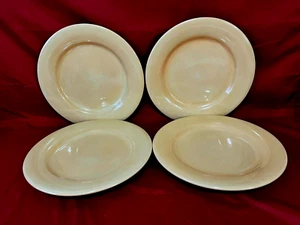 Tabletops Gallery Avellino Butter Yellow Set Of 4 Dinner Plates 11 1/4" - Picture 1 of 2