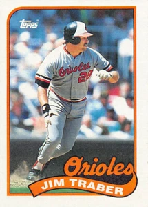Jim Traber 1989 Topps Base Baseball card #124 Baltimore Orioles - Picture 1 of 2