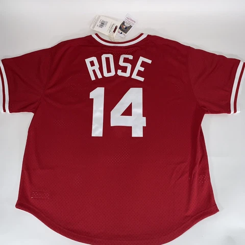 NEW Mitchell & Ness Pete Rose Cincinnati Reds 1984 Authentic Jersey XXL 2XL Cover