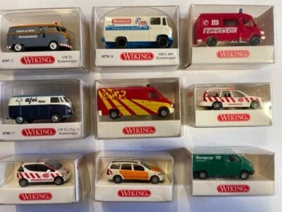 9 MODELLINI AUTO 1:87 DELLA MARCA WIKING  (VEDI DESCRIZIONE) - Immagine 1 di 4