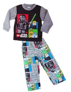 Lego Star Wars Boys Pajama 2pc Set Size 4 Long Sleeve Coat Flame Resistant NWT - Picture 1 of 8