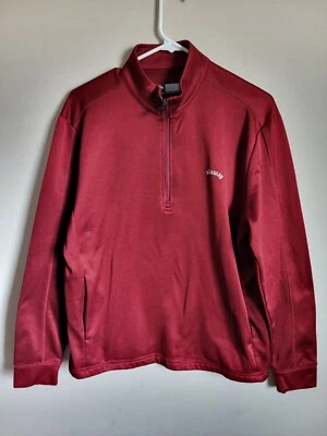 Sudadera Callaway Para Hombre M Rojo Granate Suéter Pullover Cuarto Cremallera Golf Foto 1 de 4