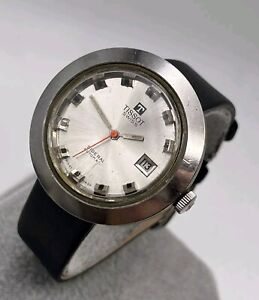 Tissot Sideral Automatic Mens Watch 1970 Fiberglass Back 40mm SPARES / REPAIRS 