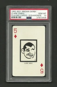 1950 Brown Derby Caricatures Clark Gable PSA 10 GEM MINT - Picture 1 of 2