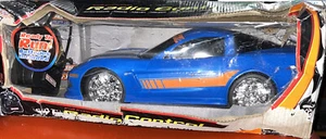 Auto Trendz Full Function Radio Control, Blue/ Corvette 1/14 Scale Toy Race Car - Picture 1 of 14