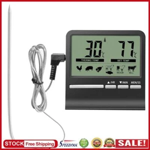 Digitales Küchenthermometer, Sondenmessgerät, Ofen, Fleisch, Kochalarm, Timer *D - Bild 1 von 8