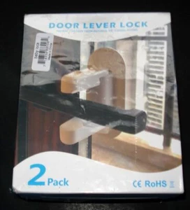 New! Sealed! RoHS Baby Lock Door Level Lock 2 Pack - Picture 1 of 6