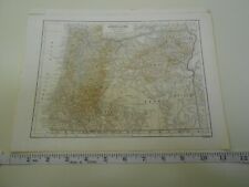 Circa 1910 Encyclopedia Map Oregon - Emery Walker 2 Toned