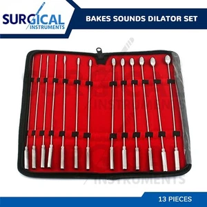 13 Pcs Bakes Rosebud 12" Urethral Sounds Dilator Set Brass Surgical Instruments - Picture 1 of 10