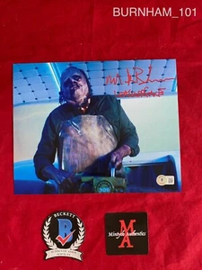 MARK BURNHAM SIGNED 8x10 PHOTO! LEATHERFACE! TEXAS CHAINSAW MASSACRE! BECKETT - Picture 1 of 4
