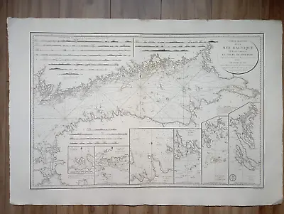 Jaucourt 1815 / Carte Réduite De La Mer Baltique / Golfe De Finlande • 350€