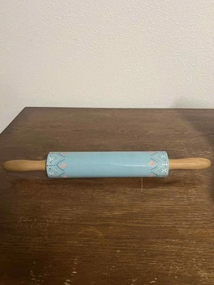 "Rodillo de cerámica estilo vintage azul floral decoración de cocina de granja 17""" Foto 1 de 3