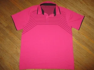 CAMISA POLO UNDER ARMOUR PERFORMANCE Golf Tenis Rosa Rayas Geométricas Para Hombre XL - Imagen 1 de 4
