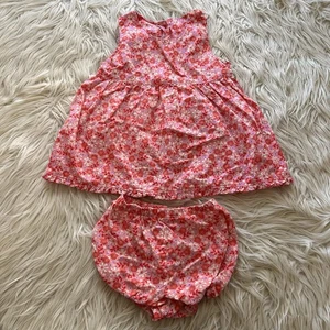 Y2K Oshkosh rosa Blumen Sommer Sommerkleid Bluse Set Baby Mädchen Größe 24 Monate - Bild 1 von 11