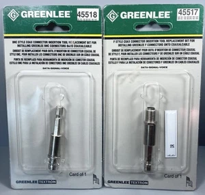 GREENLEE Replacement Bits 45517 45518 F & BNC Style Connectors Coaxialcable Tool - Picture 1 of 2
