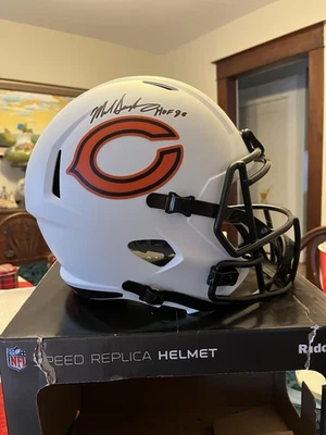 Casco de velocidad LUNAR réplica tamaño completo firmado Bears Mike Singletary AUTO - BAS Foto 1 de 4