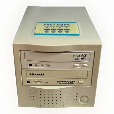 SCSI Tower CD Fast Copy Duplicator BurnMax24 Polaroid M518 TESTED VIDEO RARE - Image 1 of 4