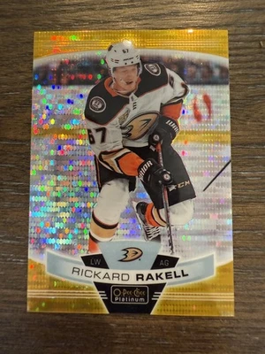 2019-20 O-Pee-Chee Platinum #26 Rickard Rakell Seismic-Gold #/50 - Image 1 of 2