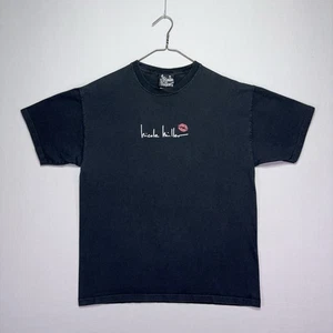 VTG 90s Nicole Miller Shirt - Lipstick Signature - Black - Womens MED / LARGE - Picture 1 of 4