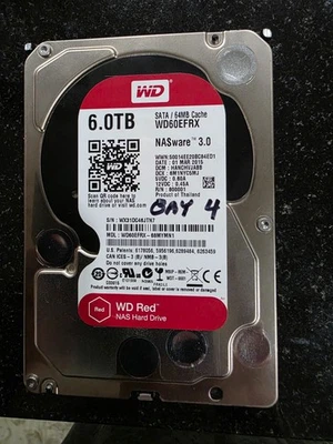 Disco duro Western Digital rojo 6 TB 3,5" SATA 64 MB caché WD60EFRX Foto 1 de 2