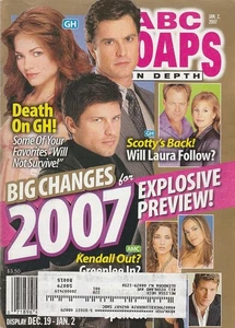 ABC Soaps In Depth Jan 2, 2007 GREG VAUGHAN-REBECCA HERBST-LAURA WRIGHT-M EASTON - Picture 1 of 5