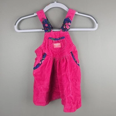 Vestido Vintage Oshkosh Floral Pana Rosa Talla 3T Foto 1 de 4