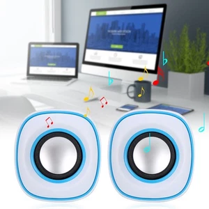 USB Speaker Mini Computer Stereo Sound Box Loudspeaker 3.5mm Socket Jt‑ CB - Afbeelding 1 van 15