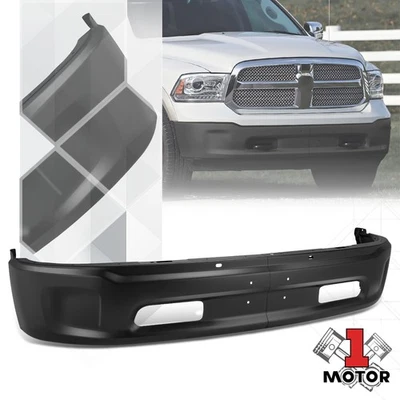Black Front Bumper Steel Impart Center Face Bar for 14-23 Ram 1500 Classic - Image 1 of 4