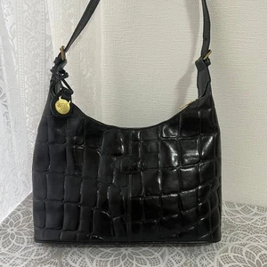 MULBERRY Hand Bag Shoulder Logo Black Leather Authentic - Imagen 1 de 24