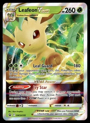 Leafeon VSTAR - Holo SWSH: Sword & Shield Promo Cards SWSH195 NM Pokémon TCG - Image 1 of 2