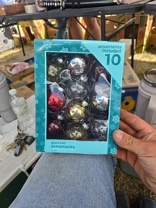 Vintage Glaskugel Weihnachtsschmuck (10) Home by RiteAid Santa Design - Bild 1 von 3