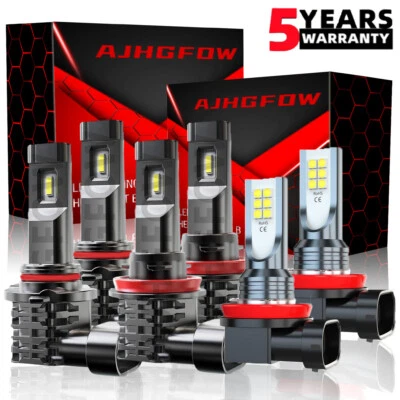 For 2016-2020 Honda Civic LED Headlight High Low Beam Fog Light Bulbs Kit - Image 1 of 4