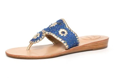 Jack Rogers Z1320* Demi Blue Wedge Sandals Size 5.5 M - Image 1 of 4