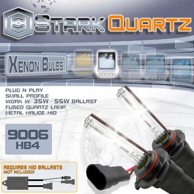 35W / 55W Xenon HID Bulbs Fog Light 5000K White - 9006 HB4 Replacement Pair - Image 1 of 3