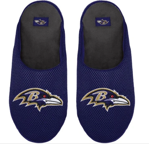 Baltimore Ravens Mens Foco NFL Team Jersey Mesh Slippers Cover