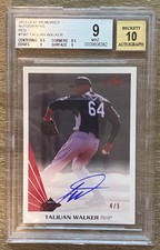 Taijuan Walker 2013 Leaf Memories Baseball Auto Autograph /5 Red BGS 9/10