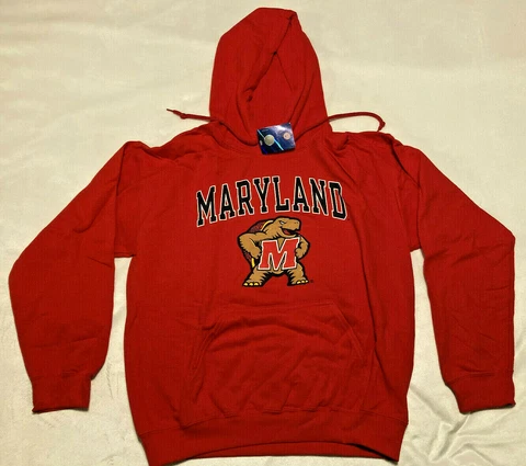 NEW!  University of Maryland Red Hoodie Sweatshirt Cover