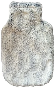 Plush Hot Water Bottle Replacement Cover Bed Warmer Gray - Blue Soft Cozy Warm - Picture 1 of 2