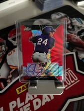 2018 Leaf Metal Draft GRANT LAVIGNE Red Wave Prismatic Auto RC 1/2 Rockies