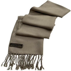 Light French Beige Men's Nepalese Solid Color Design Scarves Fall/Winter - Picture 1 of 6