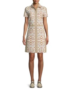 New Tory Burch Port Garden-Print Shirtdress Dress Size 2 - Picture 1 of 9