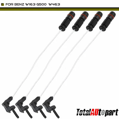 4x Sensor de desgaste de pastillas de freno de disco para Mercedes-Benz W163 ML430 99-01 W463 G500 02-08 Foto 1 de 4