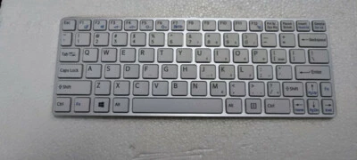 For sony VAIO E11 SVE11 SVE 11 SVE11115ELB Keyboard US Teclado White with frame - Image 1 of 2