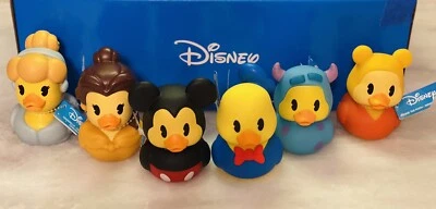 DISNEY/JEEP PATOS DE GOMA 3x3” (6) Cenicienta/Mickey/Sulley/Belle/Donald/Pooh Nuevo con etiquetas Foto 1 de 4