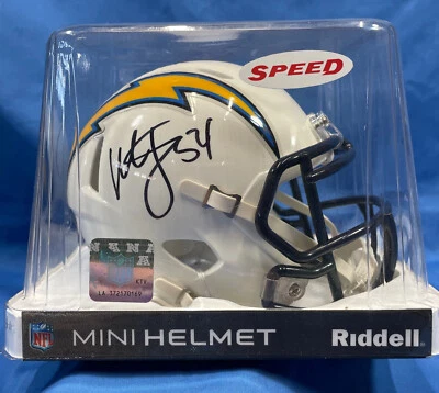 San Diego Chargers MINI Helmet 2016 Autographed by Melvin Ingram - Image 1 of 4