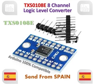TXS0108E 8 Channel Logic Level Converter TTL 3.3V 5V Bi-directional Convert - Imagen 1 de 8