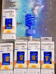 Sunlite 05511-SU 24 Watt Colored Spiral, Medium Base, Blue CFL Bulb - SL24/B - 5 - Picture 1 of 2